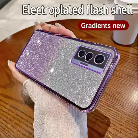 Ultra Thin Glitter Phone Case For VIVO X27 X30 X60 X70 X80 X90 X100 Pro For Vivo X90 Pro X80 Pro Sof
