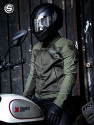 星空騎士 夏季 摩托車 騎行服 透氣防摔防寒 機車服 男夾克 防水賽車外套