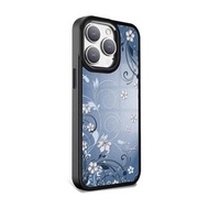 iPhone 15系列 軍規防摔合金框磁吸鏡面手機殼-Bluedream-黑框