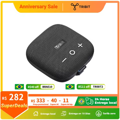 Tribit StormBox Micro 2 Portable Bluetooth Speaker with Deep Bass 10W Power IP67 Waterproof Small Ou