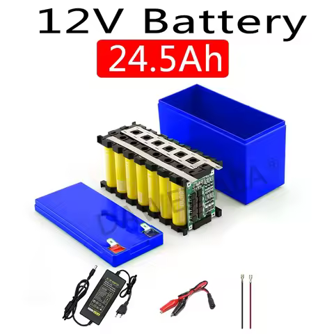 12V 24.5Ah 18650 Lithium Battery Pack 3S7P Rechargeable Battery for Solar Energy Electric Vehicle Ba