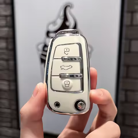 TPU car key case holder shell soft remote cover protector for Audi A3 8L 8P A4 B6 B7 B8 A6 C5 C6 4F 