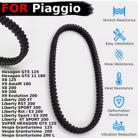 Drive Belt For Piaggio X8 125 200 X9 Amalfi 180 Evolution Liberty 4T RST SPORT Rst E3 SUPER HEXAGON 