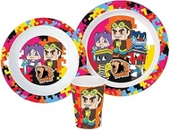 Lyon Gamer Lunch Set 3 Piece Plate, Deep Plate, Cup, Micro, Kids