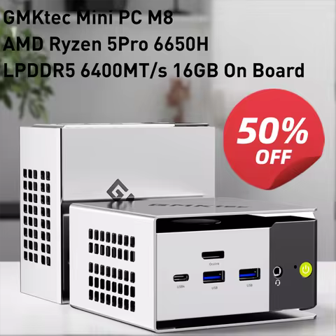 GMKtec Mini PC M8 Nucbox Ryzen 5Pro 6650H Windows 11 Pro LPDDR5 16GB 500GB/1TB GPU Radeon 660M Oculi