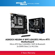 ASROCK H810M-X WiFi LGA1851 Micro-ATX Motherboard
