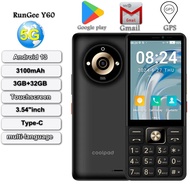 BR Portuguese 5G Rungee Y60 Touchscreen phone WiFi Hotspot 3GB +32GB Google play Android 13 GPS 3.54