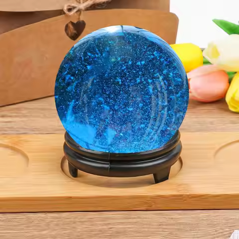 Plastic Holder Walnut Crystal Ball Display Base Pedestal Stand Ostrich Egg Tray Sculpture Crafts