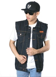 relly store-Rompi Jeans Pria Jaket Jeans Rompi Denim Premium/jaket rompi jeans denim pria keren sand