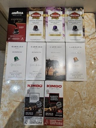 $110／4盒，$300／12盒,carraro,kimbo,moccona三款牌子咖啡膠囊任選配搭，全部現貨，2027年到期