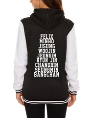 Kpop Varsity Jacket Hoodie Bangchan Felix Hyunjin Jeongin Changbin Jisung Minho Seungmin Pullover Sw