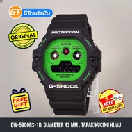 Original G Shock Men DW-5900RS-1D DW-5900RS-1 DW5900RS-1D Digital Tapak Kucing Hijau  Watch [READY S