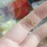 cincin ubs linea wish hope faith cantik simple simpel emas asli 375