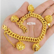 Rantai/Gelang TANGAN BUDAK COCO LOVE JUNTAI PERSIS EMAS 916 ORI#DESIGN VIRAL&TERKINI Emas BANGKOK/Ko