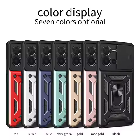 For vivo Y31 Y400 Pro Y300 Y39 Y38 Y36 Y35 Phone Case Shockproof Armor Protection Silicone Stand Rin