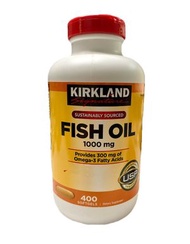 Kirkland Signature - 美國 Kirkland 深海魚油膠囊 1000mg (400粒) 含 Omega-3 脂肪酸, [平行進口]