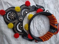 Gongseng kalung domba Garut kulit asli/gongseng domba adu