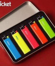 正品禮盒裝五支瑞典Cricket草蜢打火機鐵盒原廠正品滾輪火石家用防爆一次性滑輪明火禮盒送男友禮物