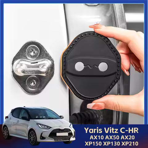 2/4Pcs Silicone Car Door Lock Cover Protective Decoration Case For Toyota Yaris Vitz XP150 XP130 XP2