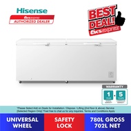[FREE SHIP] Hisense Chest Freezer 780L FC900D4BWBP with Safety Lock and Universal Wheel