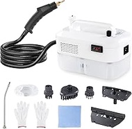 Krebs Handheld Steam Cleaner, Portable Steamer with 9 PCS Accessory Set, 15s Rapid Heating Steamer, 