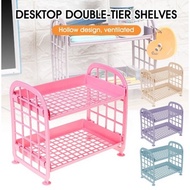 2-Tier Table Shelf 2-Tier Mini Plastic Shelf/ Multipurpose Mini Shelf/