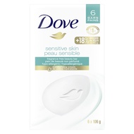 Original Dove Sensitive Skin Beauty Bar Soap 6x106g Made in Canada