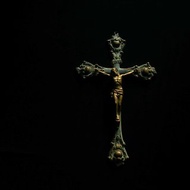 【老時光 OLD-TIME】早期歐洲銅製耶穌十字架擺飾掛飾