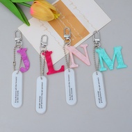 1Pcs Fashion 26 Letter Acrylic Keyring Classic A-Z Alphabet Keychain Handbag Ornament Gifts Jewelry