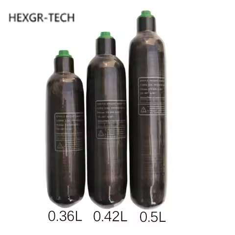 4500PSI 300Bar 30MPA 0.5L 0.42L 0.36L Carbon Fiber Gas Cylinder Air Tank M18*1.5