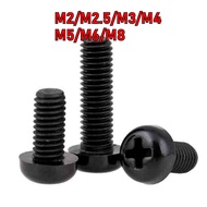 [YMH-BY1] Screw Pan Head Phillips/Phillips Pan Head Screw BlackNylon/Plastic M2/M2.5/M3/M4/M5/M6/M8