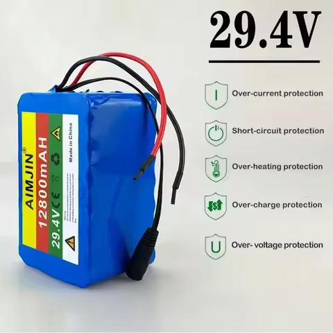 24V 7S4P 18650 battery 12.8Ah/12800mAh for electric wheelchairs 29.4V rechargeable lithium-ion batte