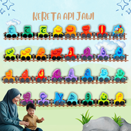 Train Jawi Alphabet Abc Train Educational Jawi Alphabet Train Toy Children ABC Learning
