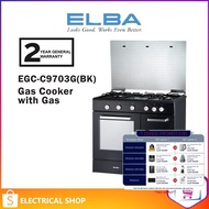 ELBA 70L Gas Cooker with Gas Oven EGC-C9703G(BK) /  EGC-C9703G / EGCC9703G / Electrolux 90cm ECG930W