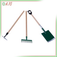 [APJ] 3psc/Set Metal Garden Spade Rake Tools For Dolls House Miniatures Accessories [NEW]