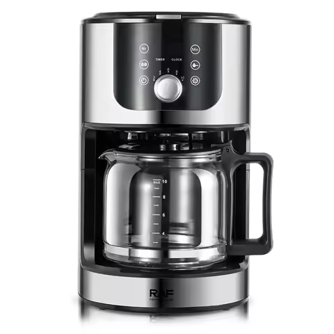 2 In1 Drip Coffee Machine Apply To Ground&Beans Home Appliances Dripping Coffee Maker With Digital D