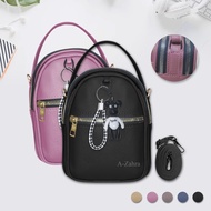 GANTUNGAN A-ZAHRA 419 3 IN 1 MINI BACKPACK / WOMEN'S BACKPACK / 3 ZIPPER BAG (FREE HANGER)
