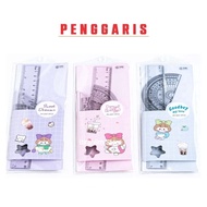 SIKU COMPLETE RULER SET PREMIUM COMPLETE RULER TRIANGLE ELBOW RULER LONG ANGLE RULER