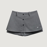 KINS 19 STUDIO | LAYERED PINSTRIPE SKORT กระโปรงกางเกงคินส์ [K016]