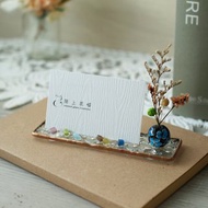 玻璃名片座/直式/橫式- 藍色琉璃球