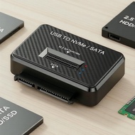 USB 3.1 10Gbps M2 NVMe to SATA SSD Enclosure Dock Adapter for 2.5in M.2 2230 2242 2280 22110 Sarung 