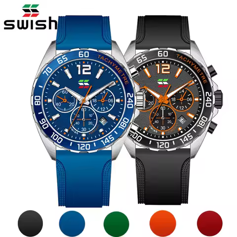 2023 SWISH Sport Luxury Watch for Men Sport Chronograph Blue Wrist Watch Casual Male Watches Waterpr