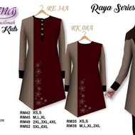 RE34A & RK08A tshirt muslimah sedondon ibu dan anak 2018