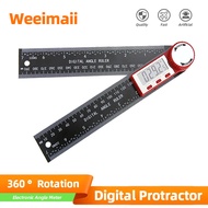 【Hot demand】 Digital Protractor Digital Angle Ruler Metric Goniometer Degree Stainless Steel Right A