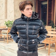 Áo khoác phao bóng nam mùa đông in chữ Áo phao béo nam siêu đẹp dày dặn ấm áp