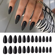 7-day Wear Press On Nails - Black Matte Fake Nails Glue Included, 3-step Easy Application For H9r7