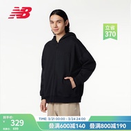 NEW BALANCE 官方连帽夹克外套男款黑色运动休闲拉链运动服 BK AMJ33380 2XL