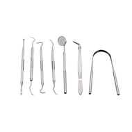 7pcs Dental Stainless Steel  Oral Tools Cleaning Flossing Tartar Removal Easy To Clean Not Easy Brea