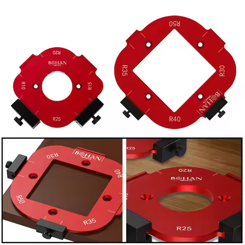 Woodworking Router Arcs Angle Positioning Template Corner Radius Routers R10-R50 Radius Jig Wood Mil