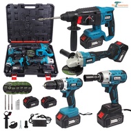 (แพ็ค4) MOLITA สว่านไร้สาย 3 ระบบ 299V +เครื่องเจียร์ไร้สาย + สว่านโรตารี่ไร้สาย+บล็อกแบตเตอรี่ แบตเ